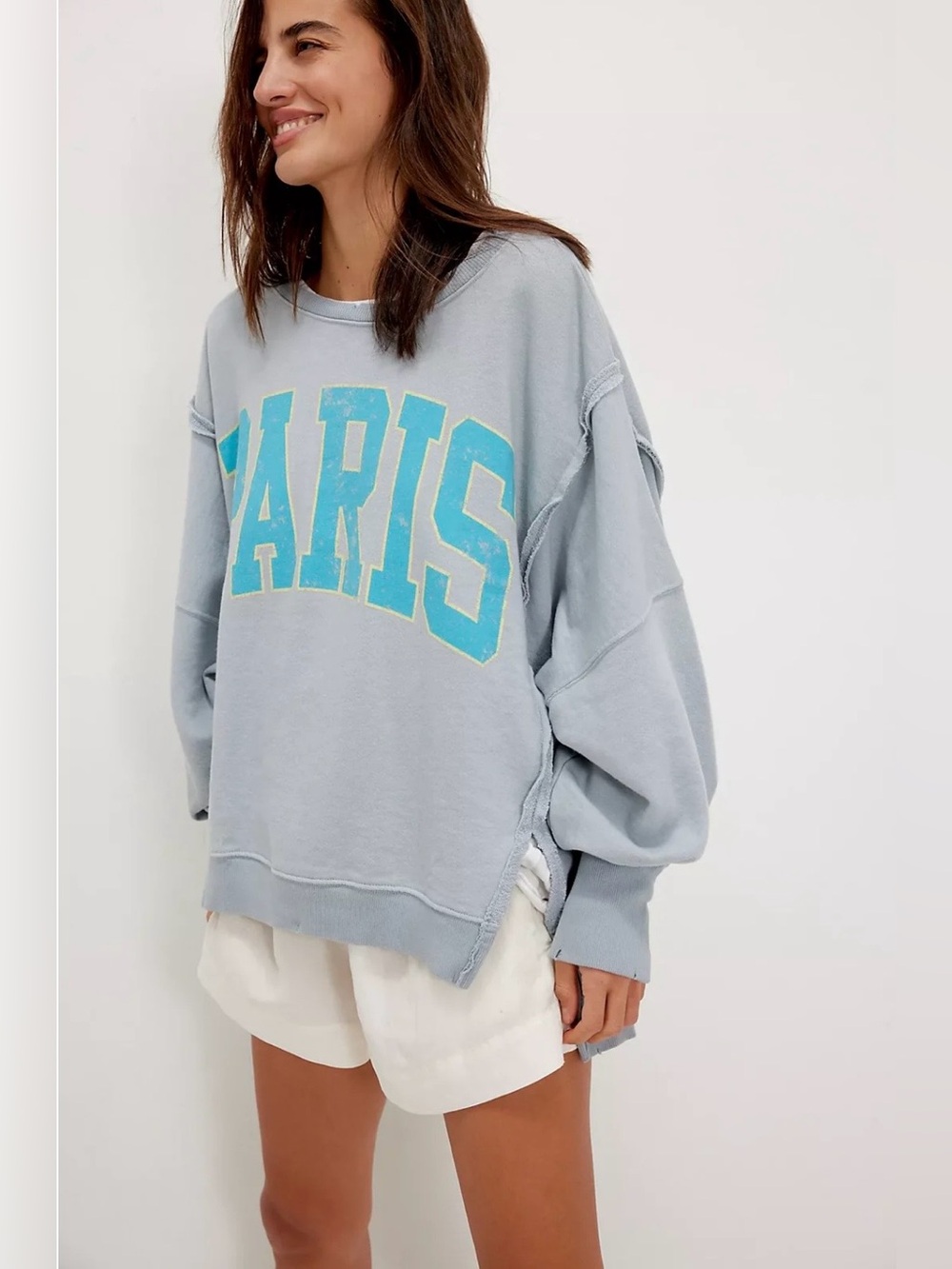 ▪️NWT Free People Graphic Camden Pullover in Paris